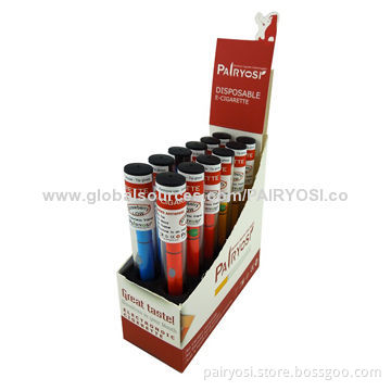 Ecig mod, manual switch, disposable, 500 puffs, tube packing with display box